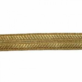 HERRING BONE SWORD KNOT LACE - GOLD 3/4 INCH