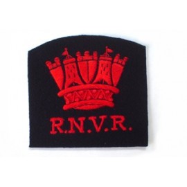 ROYAL NAVY VOLUNTEER RESERVE BLAZER BADGE (RED SILK)