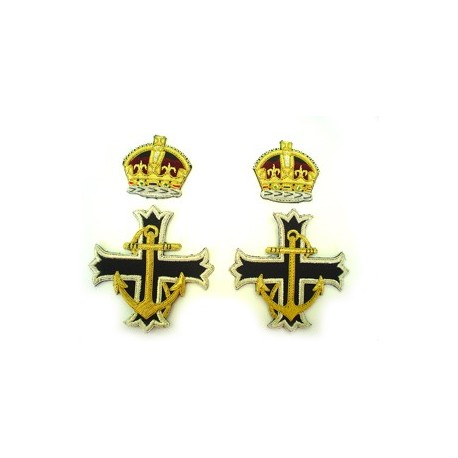 Royal Naval Chaplain’s Scarf badges (King's Crown)