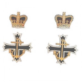 ROYAL NAVY CHAPLAINS SCARF BADGES (QUEEN'S CROWN)