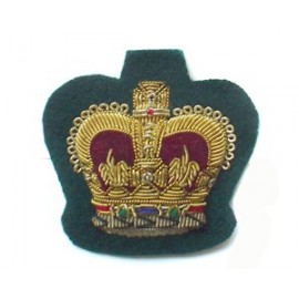 BARBADOS DEFENCE FORCE 1 1/4" CROWN ON GREEN