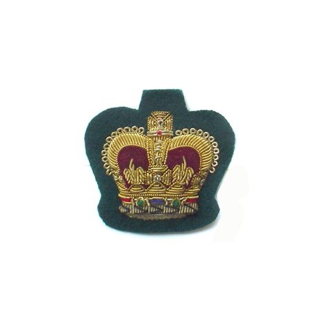BARBADOS DEFENCE FORCE 1 1/4" CROWN ON GREEN