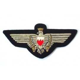 Bahrain Air Force Pilot Wings in Silver Wire