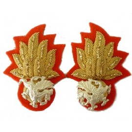 ROYAL WELSH FUSILIERS WARRANT OFFICER COLLAR BADGES