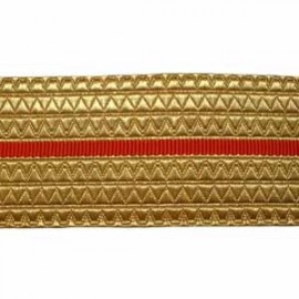GOLD/RED BELT LACE - 2 W/M GOLD 2 1/2 INCHES